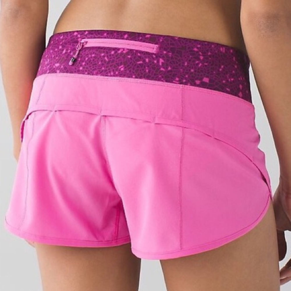 PINK LULULEMON ATHLETIC SHORTS